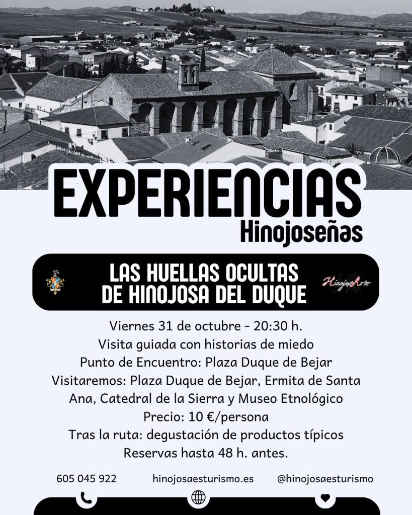 CARTEL EXPERIENCIAS HINOJOSEÑAS HUELLAS