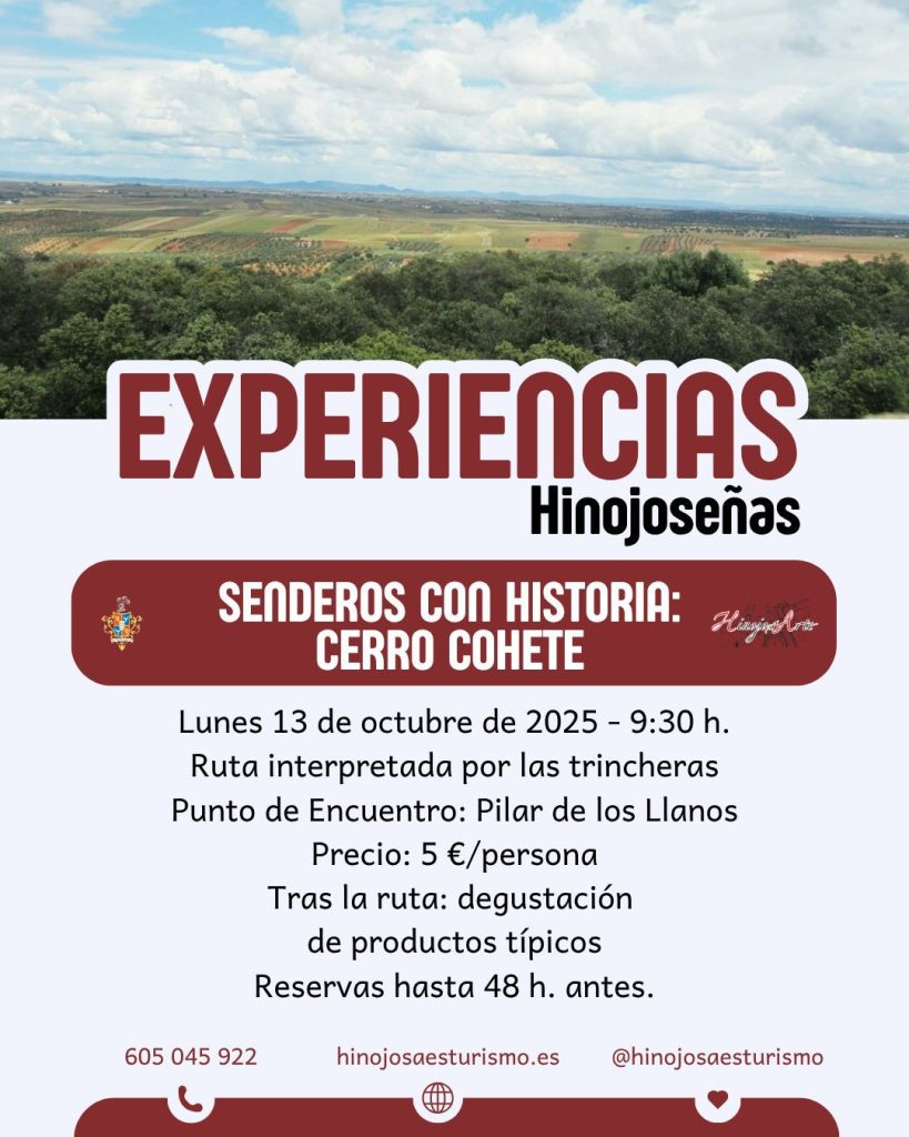 CARTEL EXPERIENCIAS HINOJOSEÑAS SENDEROS CON HISTORIA
