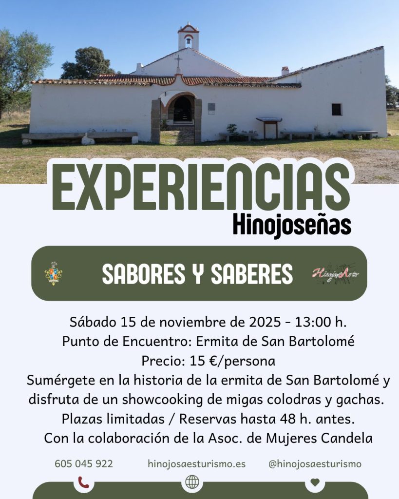 CARTEL RUTAS HINOJOSEÑAS SABORES Y SABERES 2025